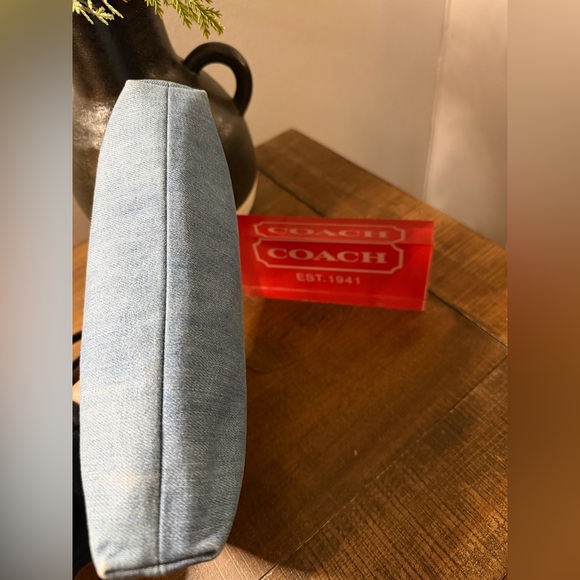 Coach Denim Zip Top Crossbody Bag - Picture 3 of 11